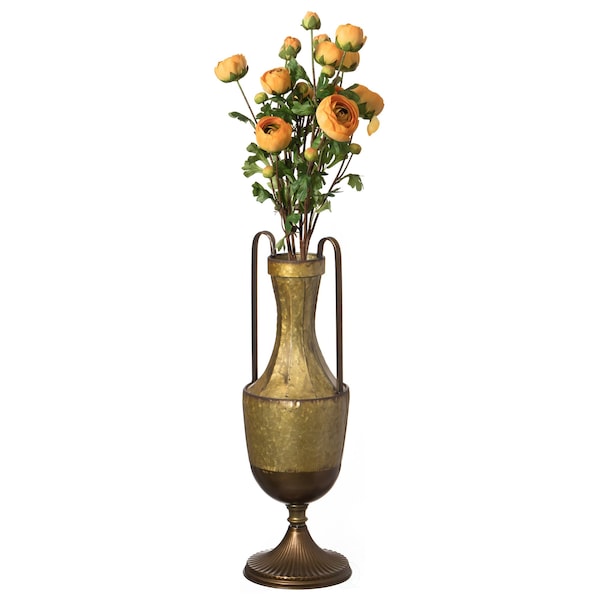 Uniquewise Antique Style 2 Handle Metal Jug Floor Vase for Entryway, Living Room or Dining Room, Large QI004440.L - main